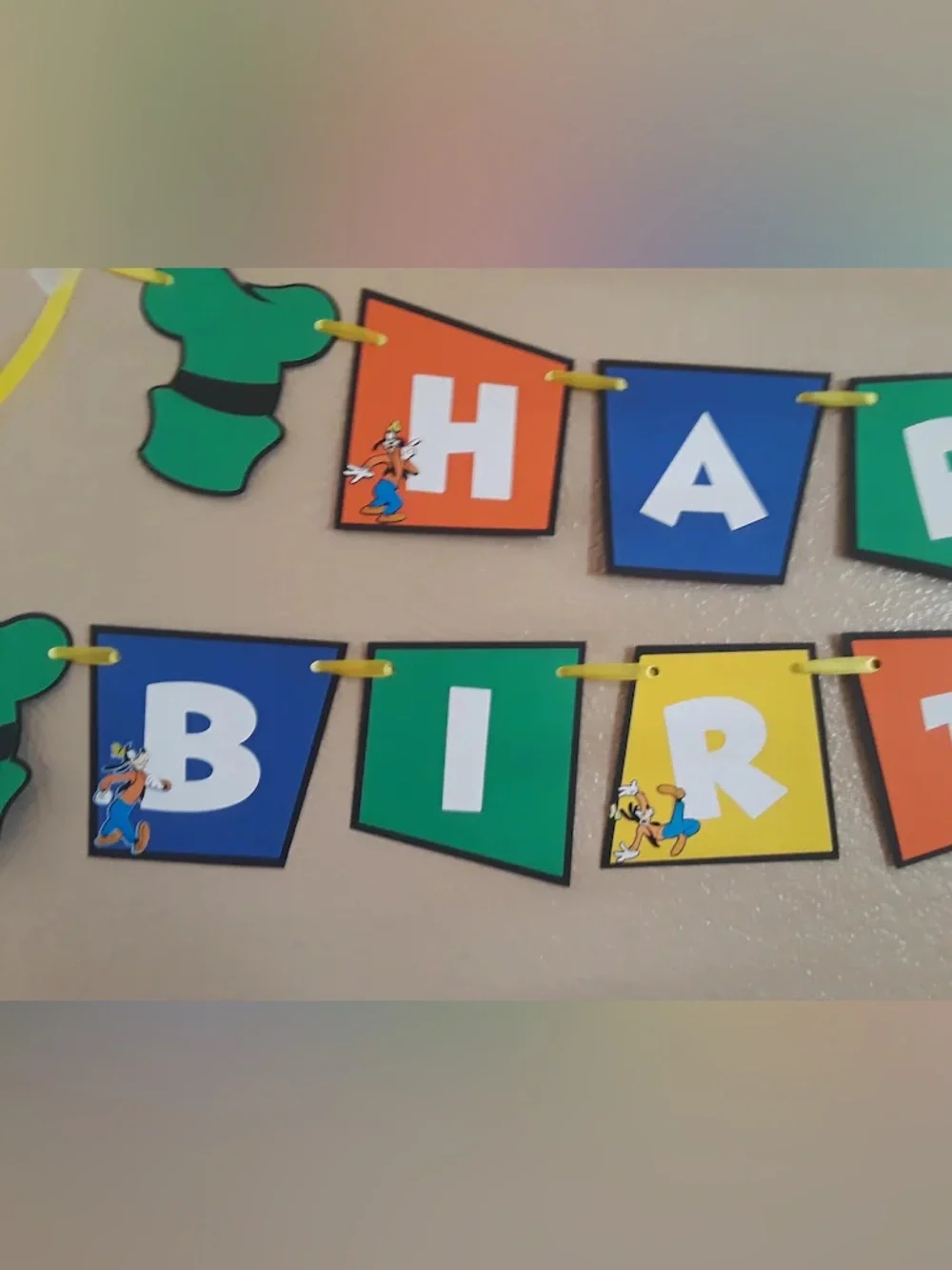 Goofy Happy Birthday Banner,Disney Goofy